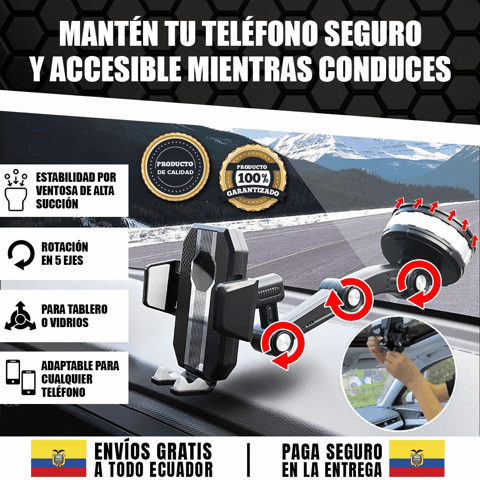 SmartClip Ride | Soporte Ultra Estable para celular 360°đHOY ENVĂO GRATISđ